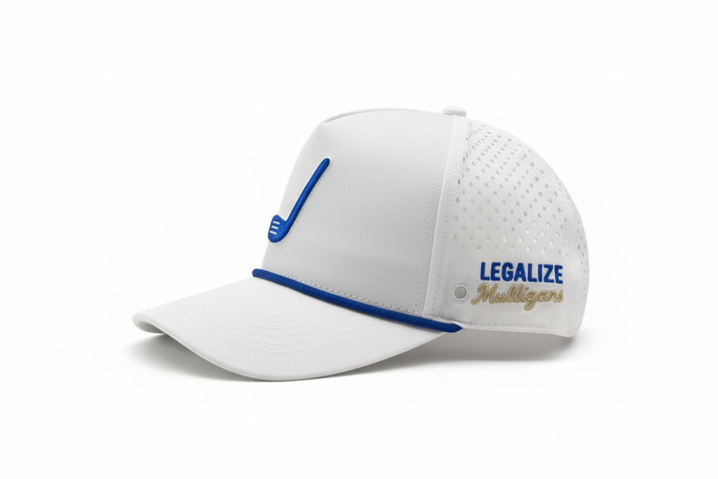 Blue accent hat - side