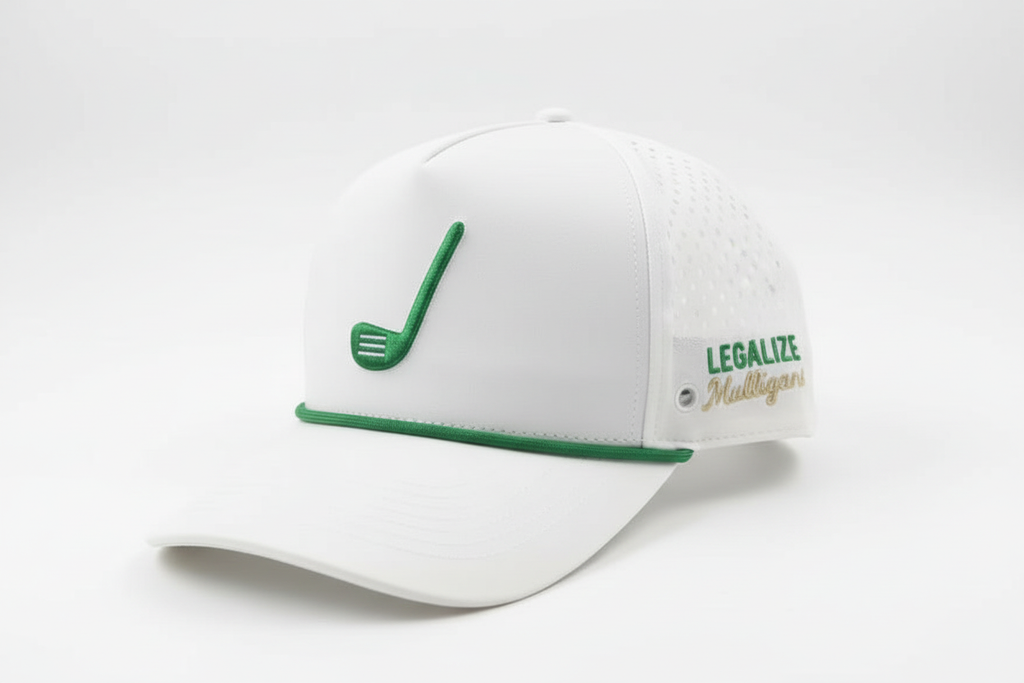 Green accent hat - front