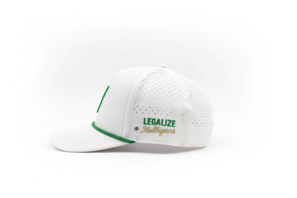 Green accent hat - side