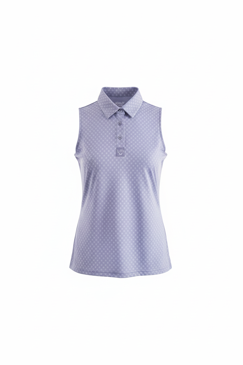 Lavender Geometric Polo