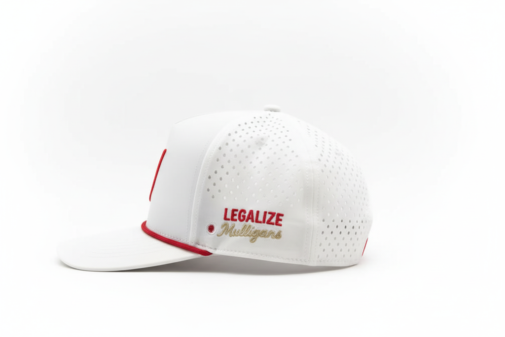 White Legalize Mulligans hat - side view